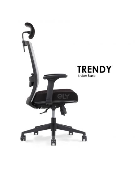 Trendy | Nylon Base Office Chair | Headrest