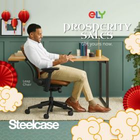 Steelcase Leap Ergonomic & Adjustable Office Chair | Fabric | Headrest